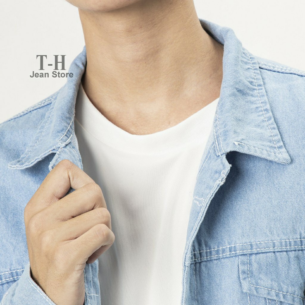 Áo Khoác Jean Nam 3 Mạc Nối, Áo Khoác Bò Trẻ Trung Năng Động