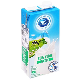 SỮA TƯƠI TIỆT TRÙNG CÓ ĐƯỜNG DUTCH LADY HỘP 1 LÍT