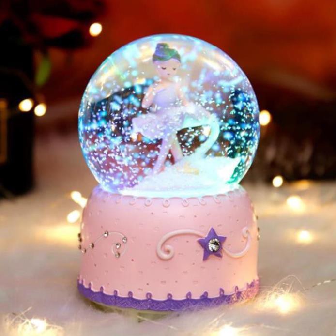 Quả Cầu Tuyết Dây Cót Công Chúa Múa Ba Lê siêu cute