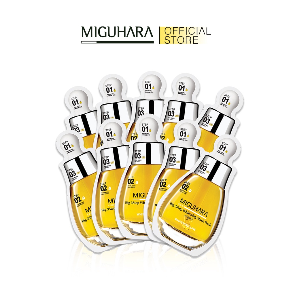 Set 1/2/3 Mặt Nạ Làm Trắng Chăm Sóc Da Thương Hiệu Big 3Step Whitening Mask Pack Origin