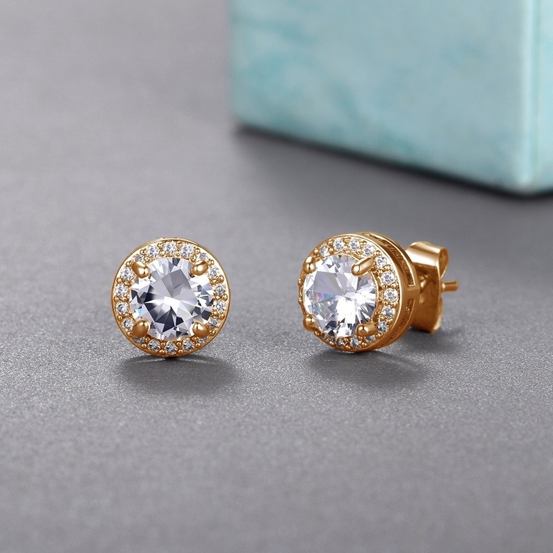 Khuyên Tai Nữ Đính Đá Pha Lê 4 Prong Cá Tính