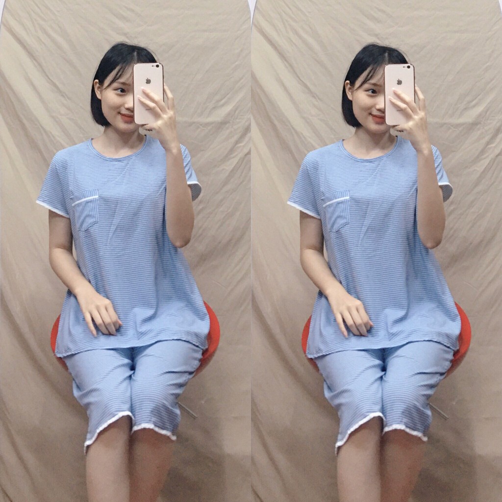 Bộ đồ bầu ngố lụa siêu nhẹ và mát mùa hè nhiều màu quần có chun chỉnh
