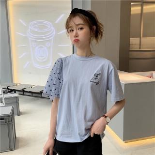 Áo Thun Tay Ngắn Cổ Tròn In Hình Cá Tính Cho Nữ