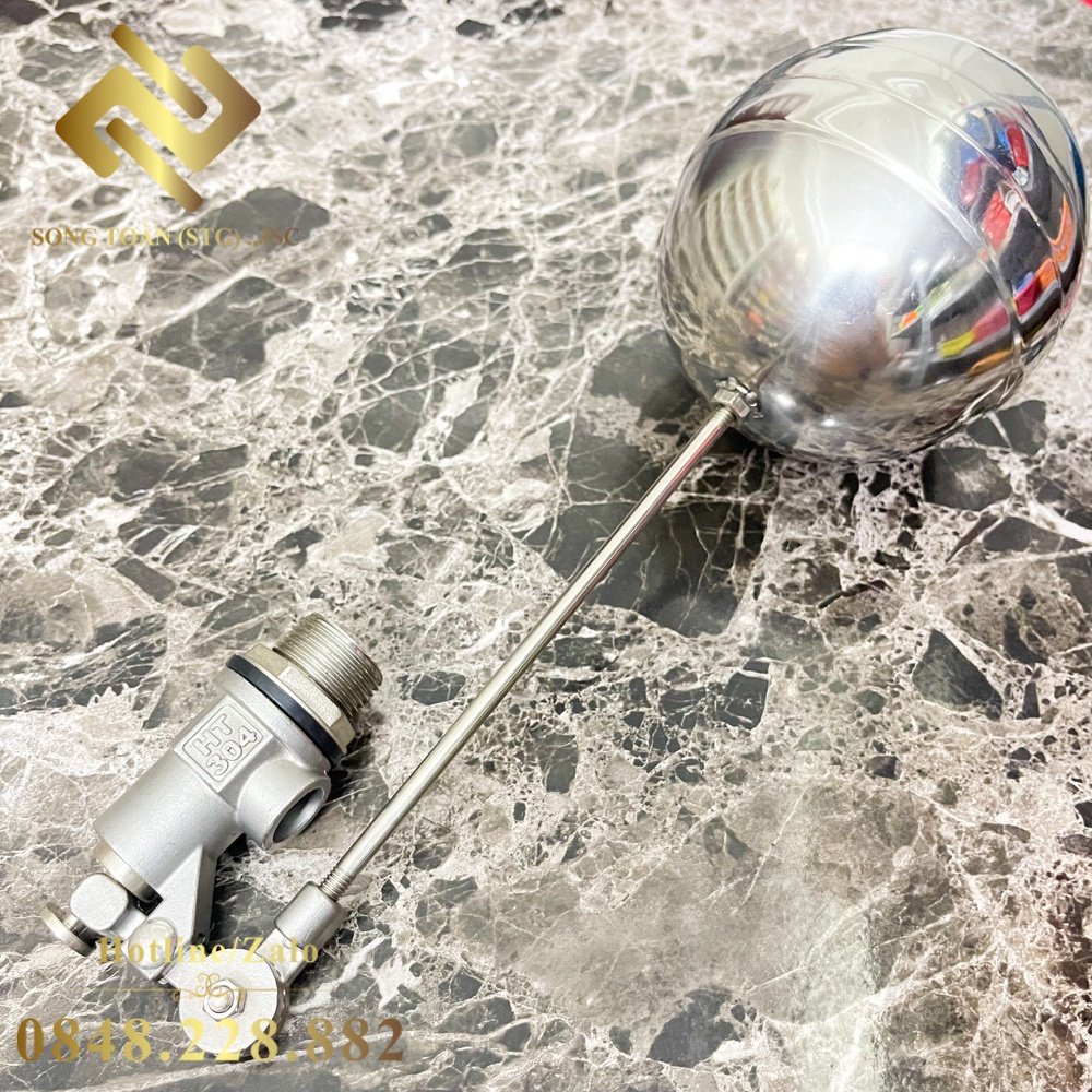 [PHAO BỒN NƯỚC] Van phao cơ INOX tự động ngắt nước khi nước đầy bồn Bóng nổi Inox Điều chỉnh được mực nước