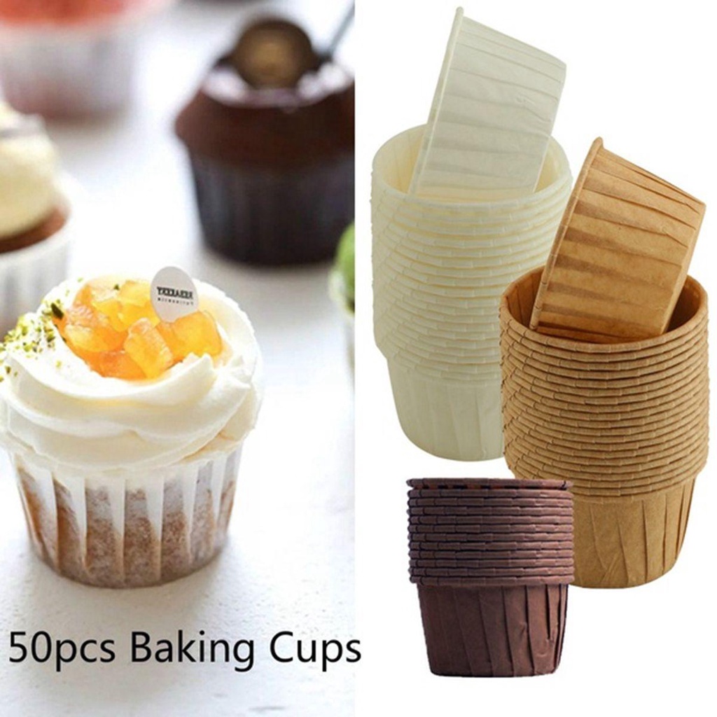 Bộ 50 CốC GiấY ĐựNg BáNh Cupcake