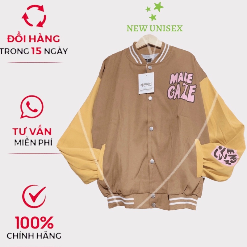 Áo Khoác Nữ Chất Da Lộn 2 Lớp Lót Dù Logo Chữ In Phối Tay Khác Màu Form Rộng Đi Chơi Che Nắng Thoải Mái [NEW UNISEX]