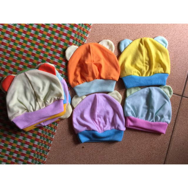 Mũ cotton sơ sinh( set 10 cái)