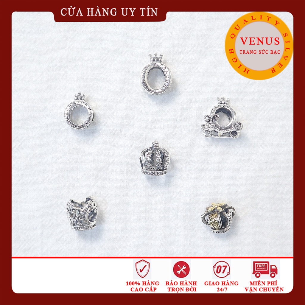 [Hàng cao cấp] Bộ sưu tập charm bạc hình vương miện- Mã sản phẩm VENUSMV