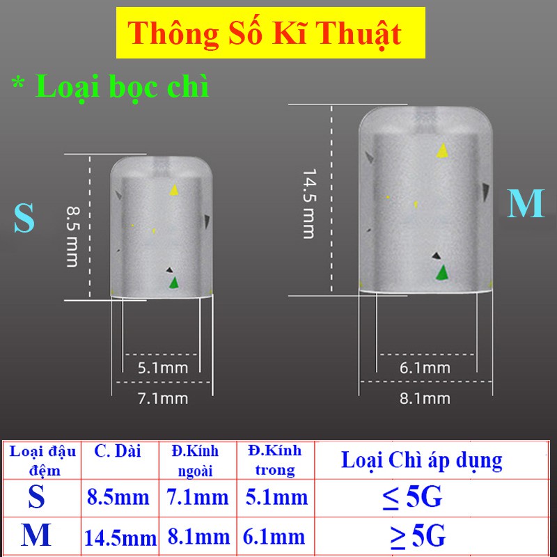 Bộ Đệm Bọc Chì Làm Trục Săn Hàng Tiện Lợi PK42