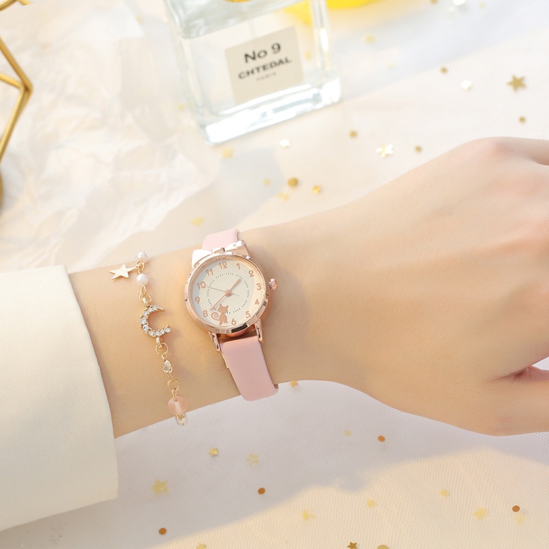 Đồng Hồ Quartz Trang Trí Hình Mèo Hoạt Hình 2022