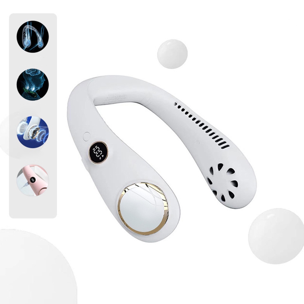 [spl3000]Mini Portable Summer *[Neck Hanging] *Fan [USB Rechargeable] Sweat-proof *Cold 360℃![360 Degrees] *[Air