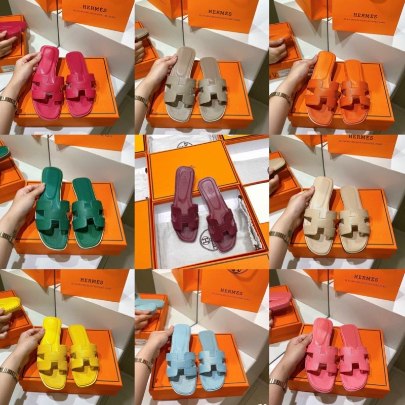 Dép lê hm da sần fullbox