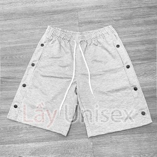 Quần short thun form rộng phối nút bấm 2 bên
