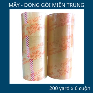 Cây 6 cuộn băng keo trong/đục 200 yard