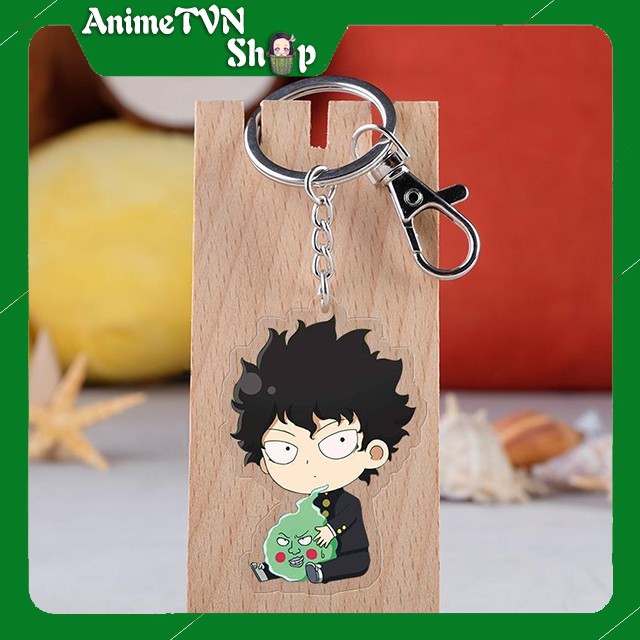 Móc khoá Mica anime Mob Psycho 100- Nhựa Cứng Acrylic In 2 mặt sắc nét ( ảnh thật )