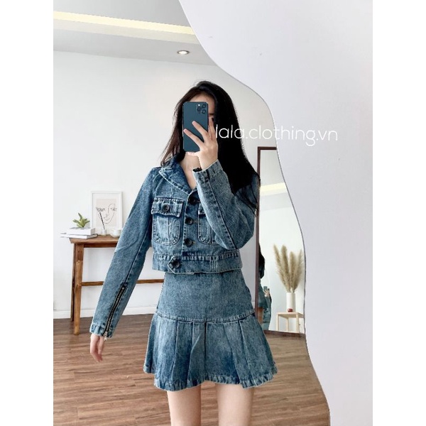 (SẴN) Set jeans xanh năng động