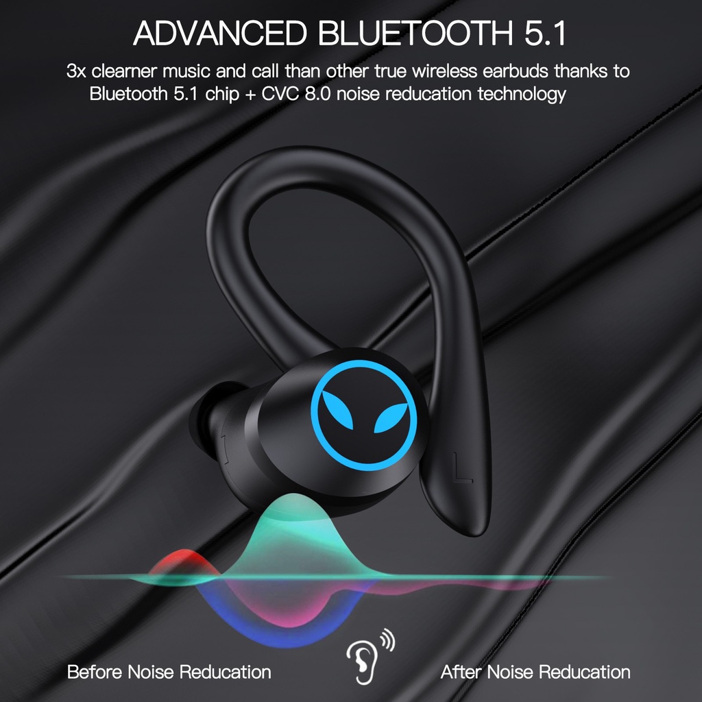 Tai nghe NEWMSNR không dây bluetooth 5.0 thiết kế treo vành tai 9D giảm tiếng ồn hiệu quả