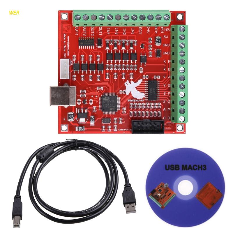 Bo Mạch Chủ WER Driver USB MACH3 4 Trục Dành Cho Máy Khắc CNC