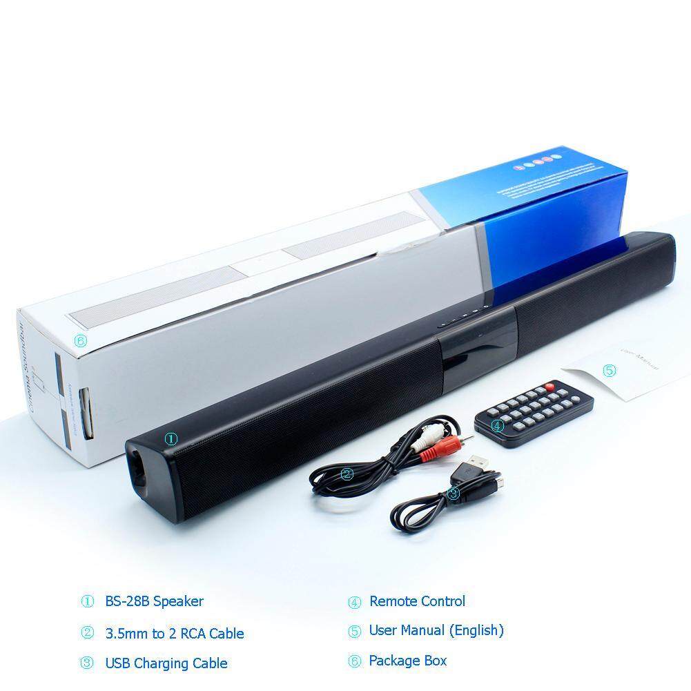 Loa Bluetooth soundbar BS-28B không dây âm thanh cực lớn kèm phụ kiện chuyên dụng