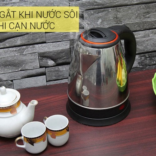 Ấm Siêu Tốc Fujishi 1,8l, Bình Đun Siêu Tốc Inox Cách Nhiệt FB-18