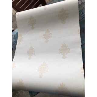 10 mét giấy dán tường khổ 53cm chất liệu giấy thô lụa hoa văn in nổi vân 3D dán bằng keo sữa