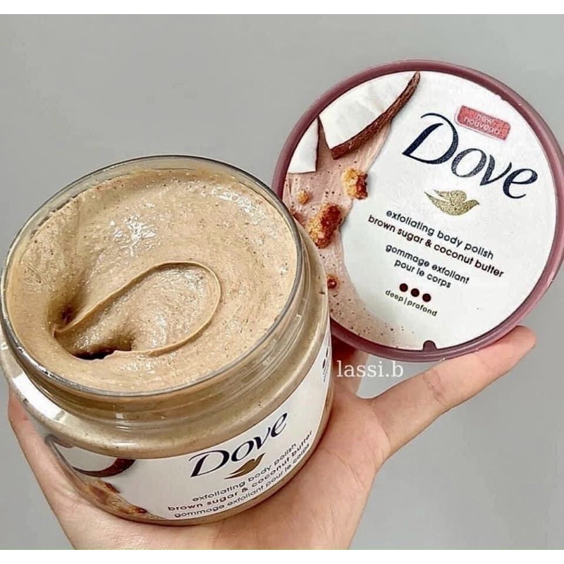 Tẩy da chết body Dove bản Mỹ 298g / bản Đức 225g đủ mùi