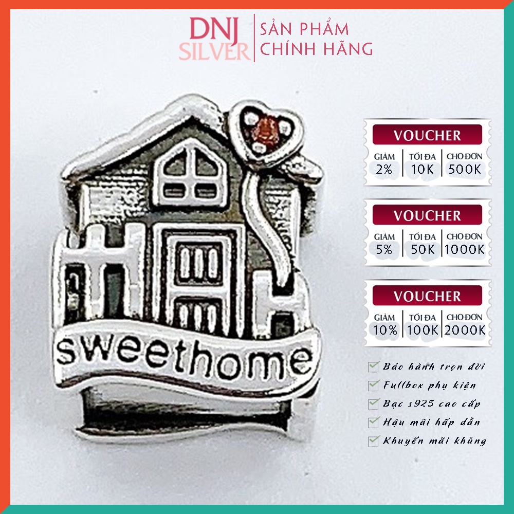[Hàng cao cấp] Vòng tay bạc 925 cao cấp - Vòng tay charm bạc Key Of Love mang ý nghĩa gia đình, tình yêu thương - DNB031