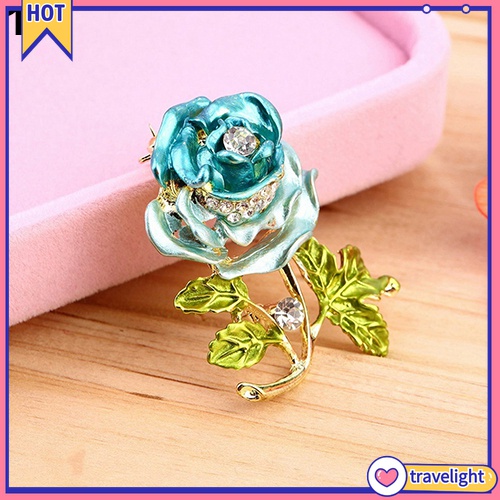 Trâm Cài Áo Hình Hoa Hồng Đính Đá Thời Trang