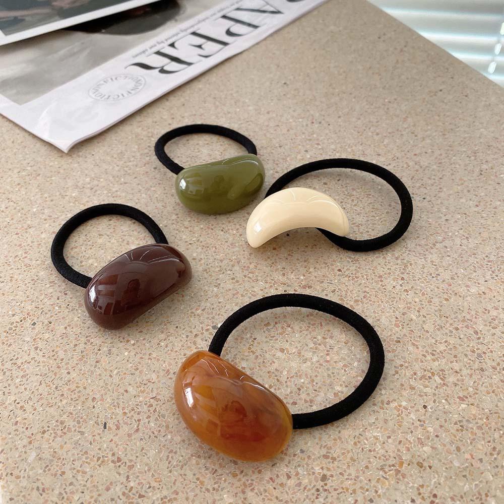 Dây Cột Tóc Đuôi Ngựa Hình Tròn Đơn Giản Thời Trang Cho Nữ