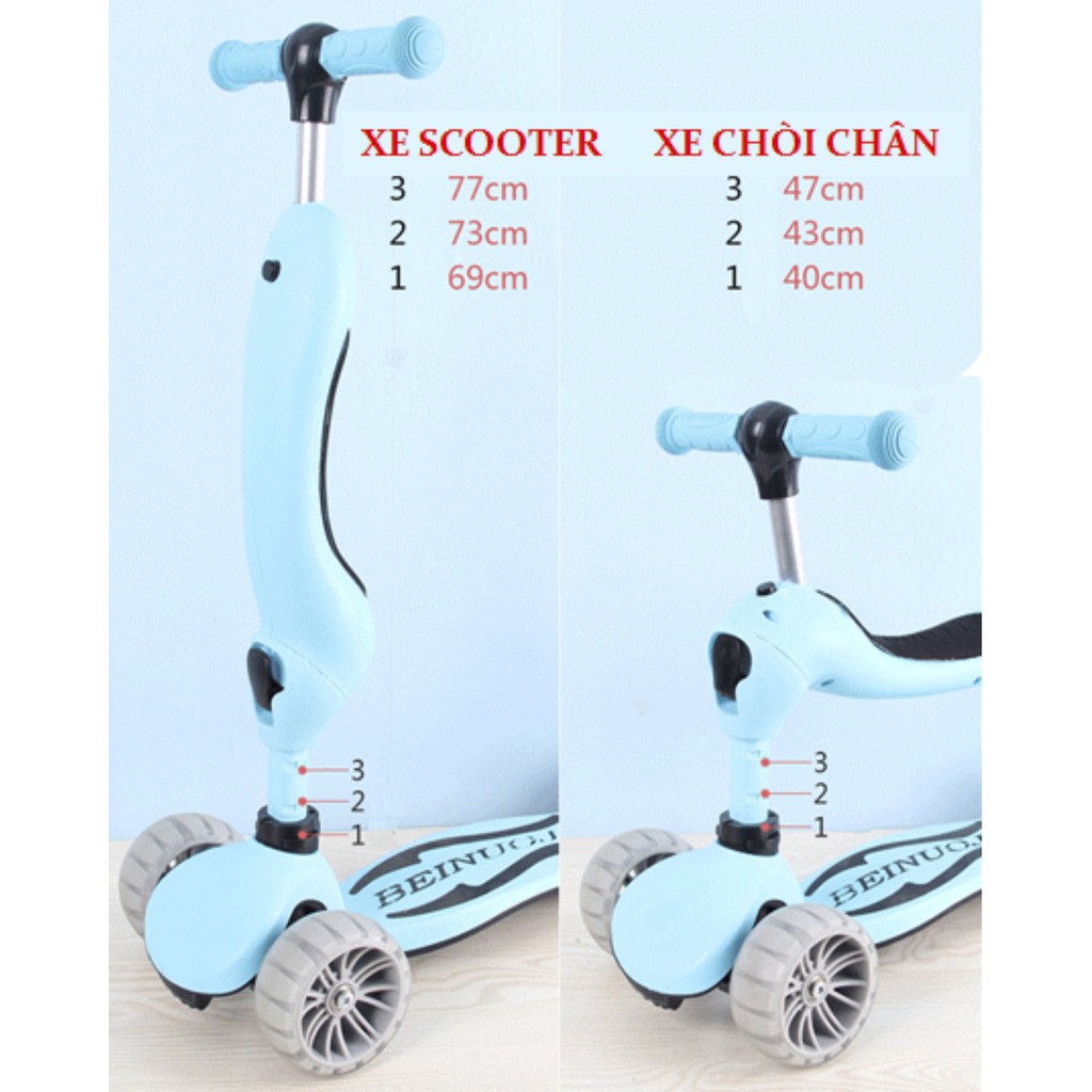 Xe trượt scooter 2in1 Triple One Way cho bé yêu vận động