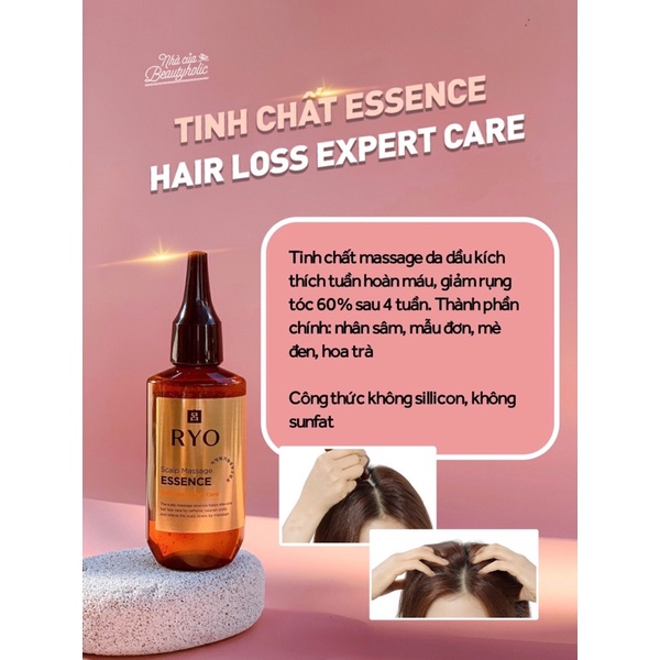 Dầu gội và tinh chất giảm rụng tóc RYO