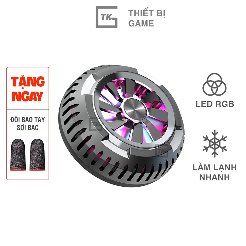 Quạt tản nhiệt gaming X6 led RGB công nghệ nam châm sò lạnh siêu mát dành cho điện thoại, máy tính bảng