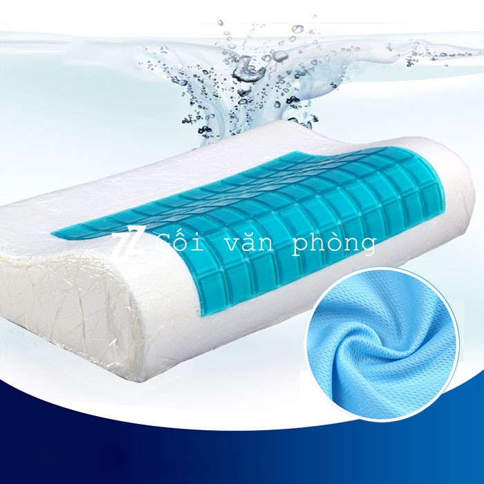 Gối ngủ cao su non gel mát 2 lớp vỏ GDH-02