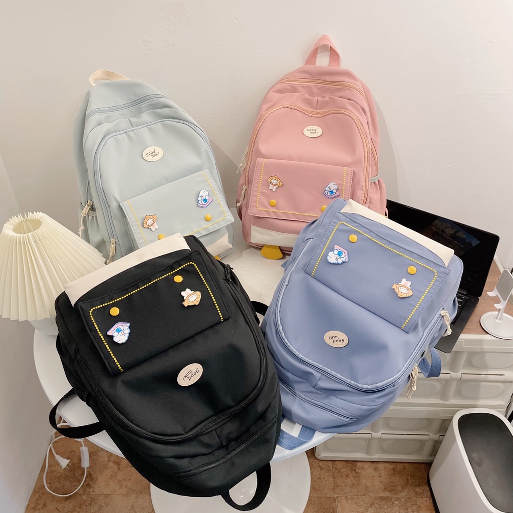 Balo đi học nam nữ Ulzzang, balo unisex thời trang Hàn Quốc dễ thương