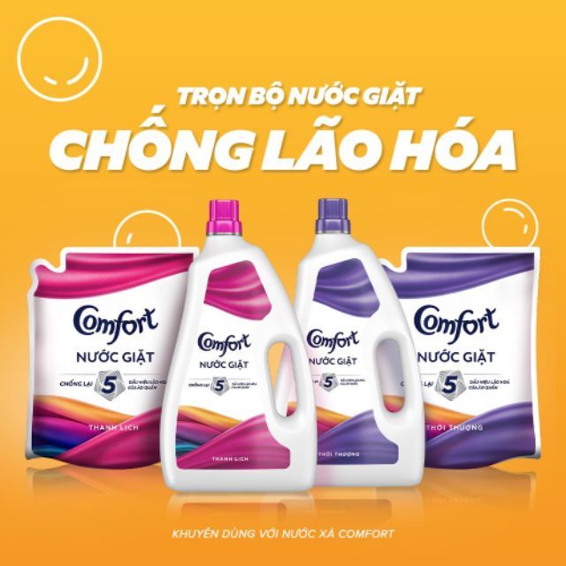 Nước giặt Comfort hương Thời Thượng túi 2,4kg/2.2kg