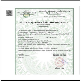 Viên Uống Trắng Da RITANA (hộp 60v)