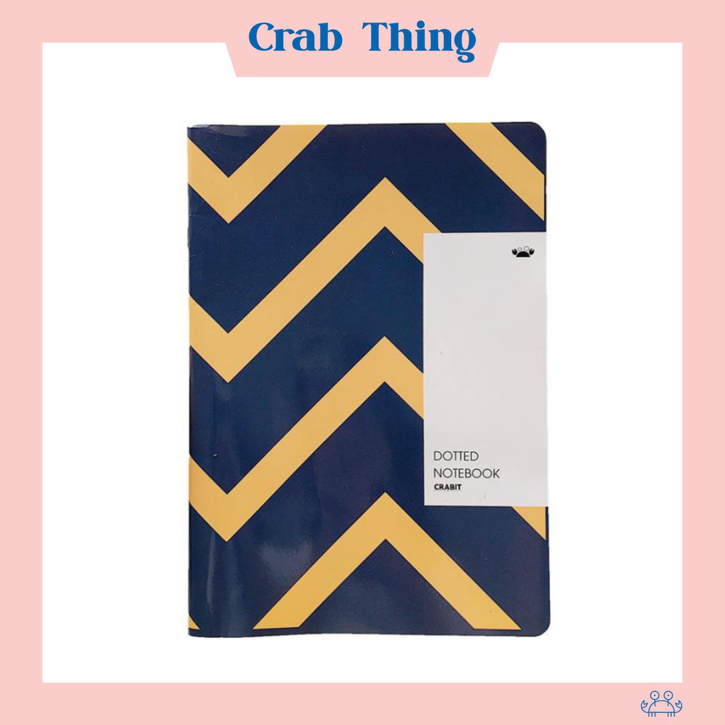 Combo 2 Vở Crabit Dotted Notebook Vở Kẻ Chấm Bi Xanh Biển Vàng