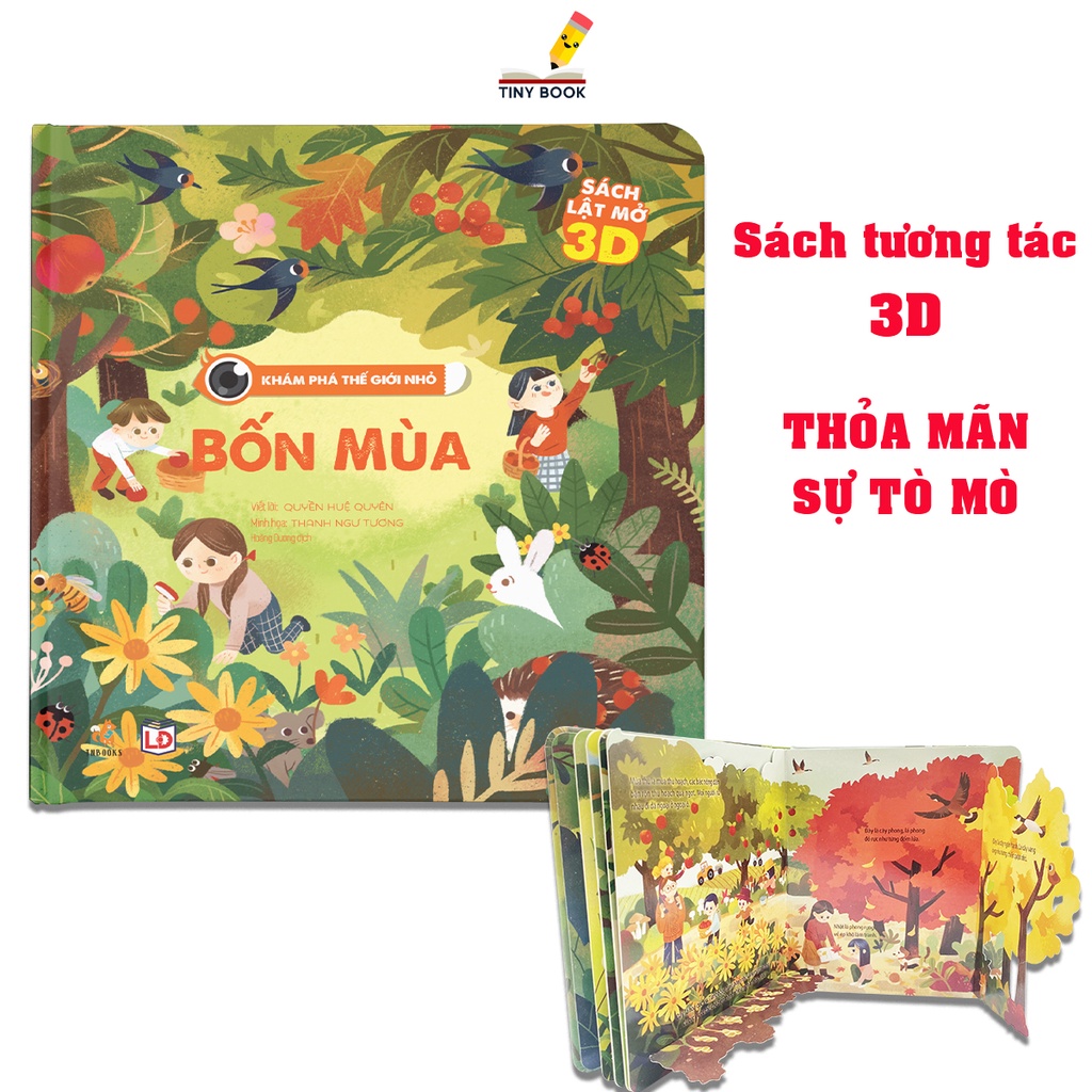 Sách - Khám phá thế giới nhỏ Bốn Mùa - Sách tương tác lật mở cho trẻ