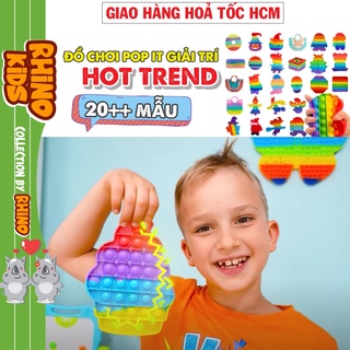 [ HOT TREND ] Đồ chơi phát triển trí tuệ giải trí POP IT SMART 2022 cho bé HEO PEPPA UNICORN HALOWEEN RABBIT