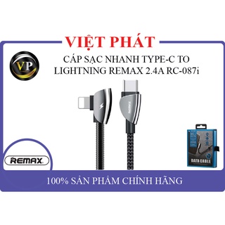 Cáp sạc nhanh type-c to lightning remax 2.4a rc-087i -1.2m-