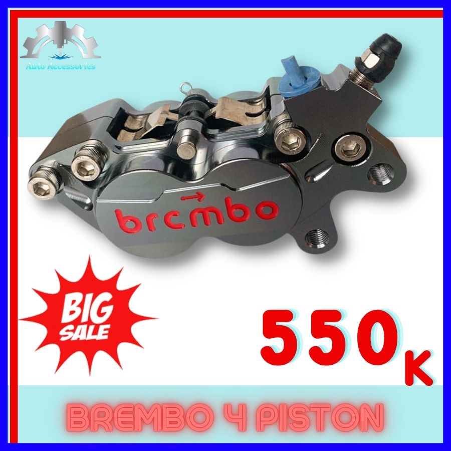 COMBO HEO + PÁT SIÊU ĐỈNH - Heo Dầu Brcmbe 4piston đối xứng Kèm Pát CNC lắp Raider Satria đi đĩa 260mm 290mm - CÓ BÁN LẺ