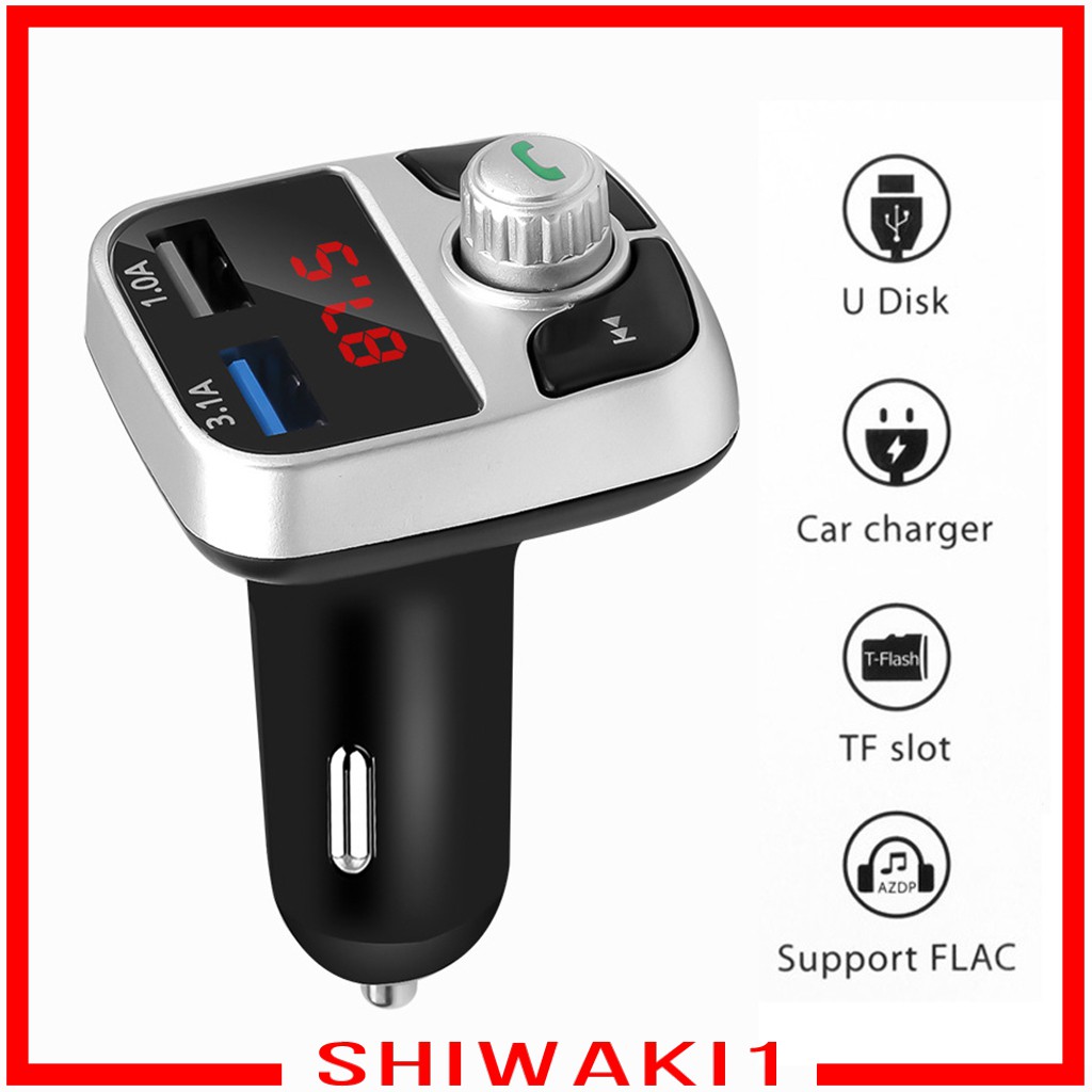 Máy Nghe Nhạc Mp3 Bluetooth Không Dây Màn Hình Lcd Cho Xe Hơi Shiwaki1