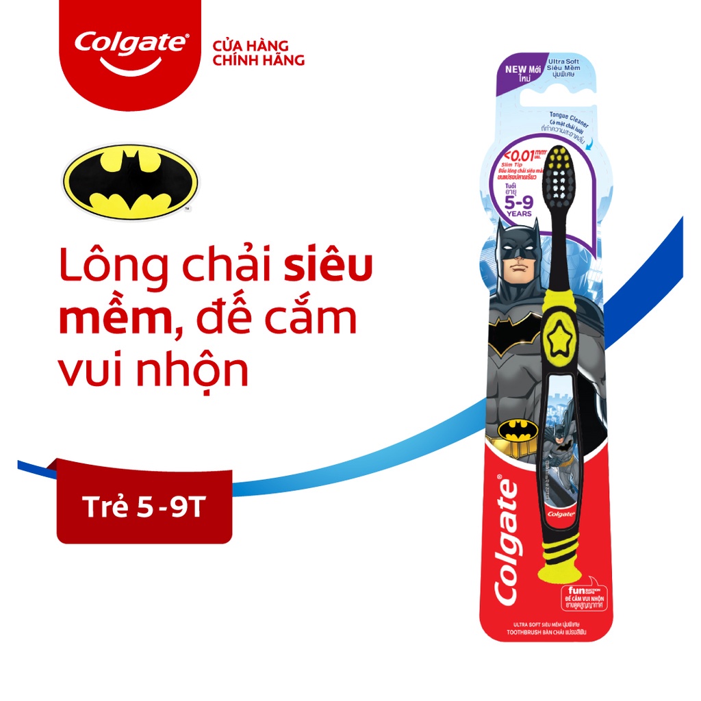 [HB gift] Bàn chải đánh răng Colgate họa tiết Batman dành cho trẻ