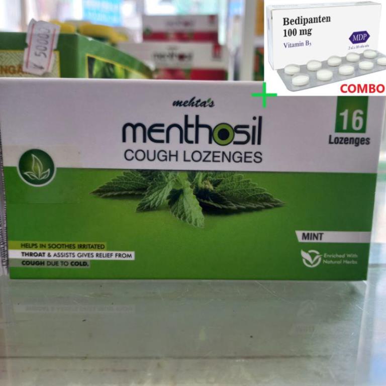 Combo Bedipanten 100mg +  Viên ngậm bổ bố giảm ho long đờm Methosil nhập khẩu chính hãng
