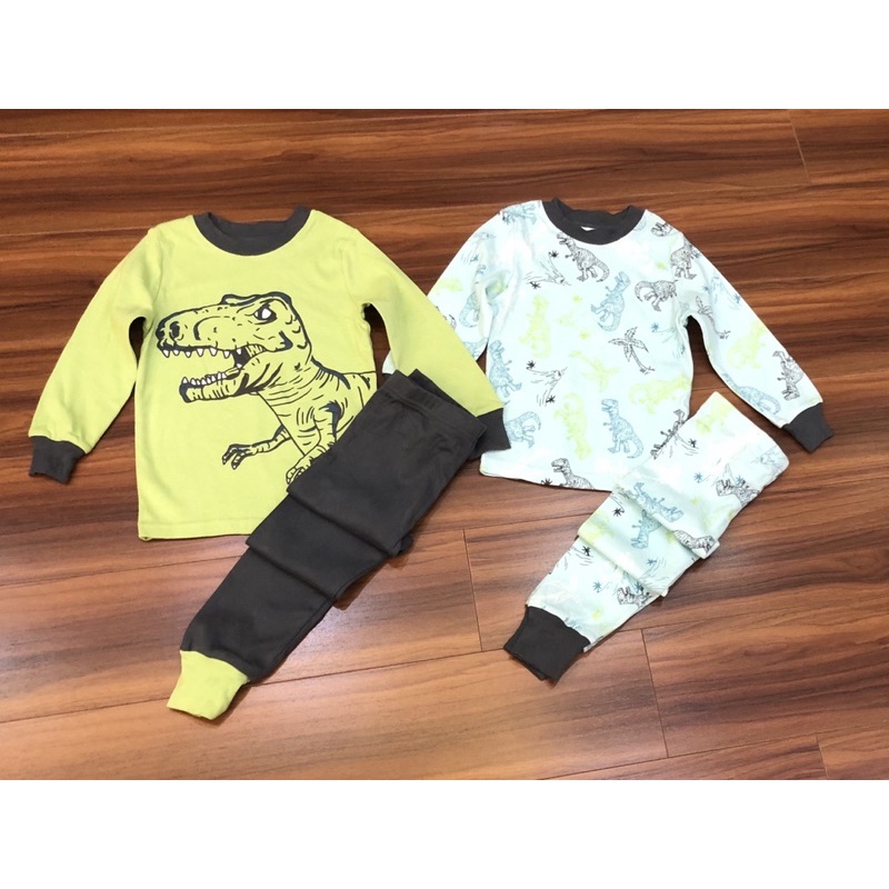 Bộ dài tay Bé Trai Kirklands thun cotton bo gấu Combodia xuất dư xịn - Đồ bộ ngủ mặc nhà thu đông