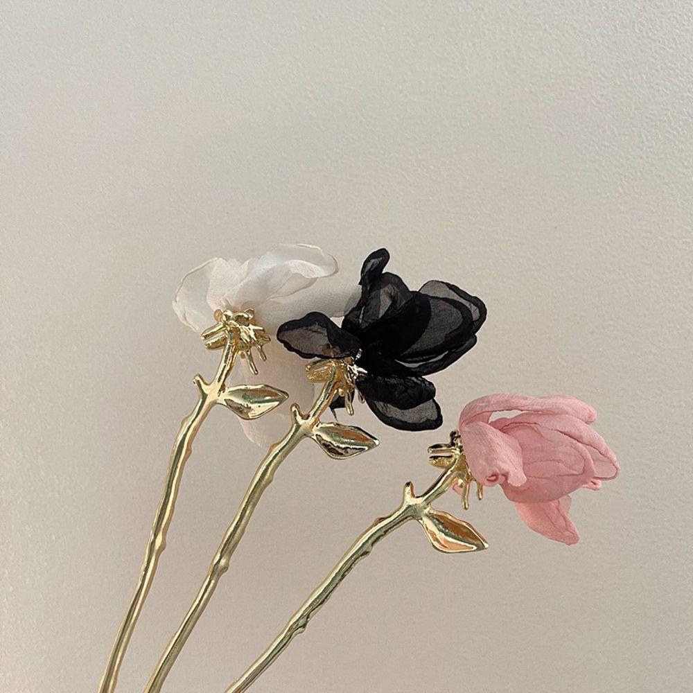 Epoch Trâm Cài Tóc Lưới Họa Tiết Hoa Tulip Phong Cách Trung Hoa Cổ Điển Dành Cho Nữ