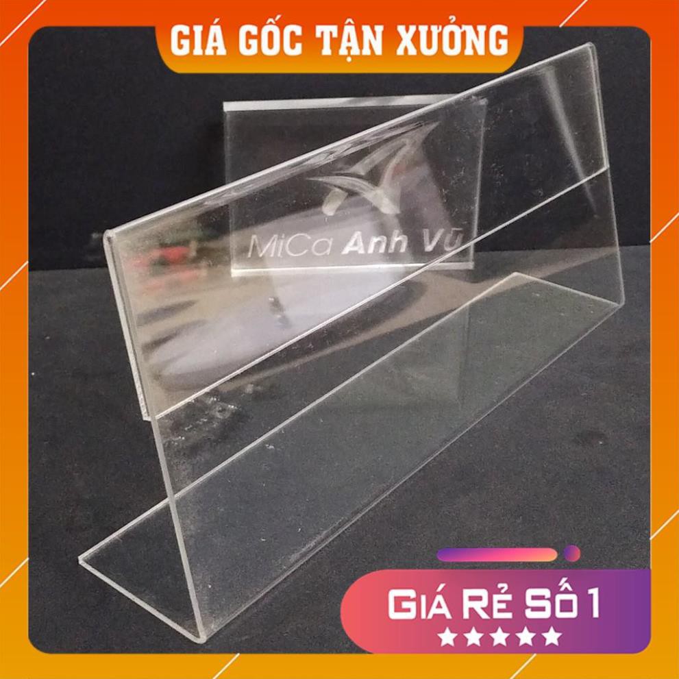 [Giá Gốc Tận Xưởng] Bộ 5 Kệ mica chữ L cỡ 15x8 cm ( kệ chức danh)