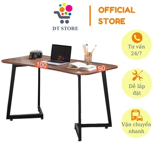 Bàn làm việc, bàn học kích thước 1m chân sắt sơn tĩnh điện lắp ghép dễ dàng chắc chắn