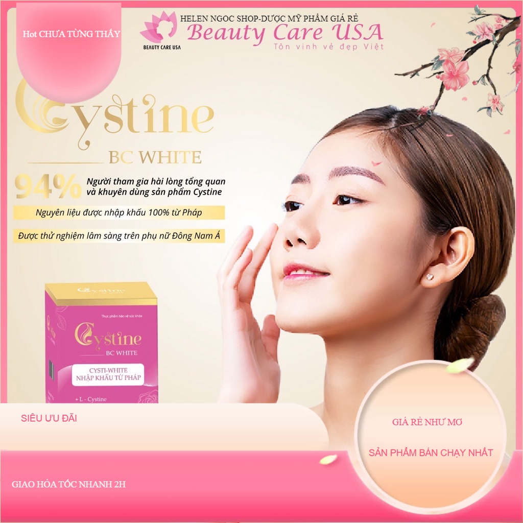 Viên uống trắng da Cystin Be White giải pháp trắng da tối ưu từ Pháp