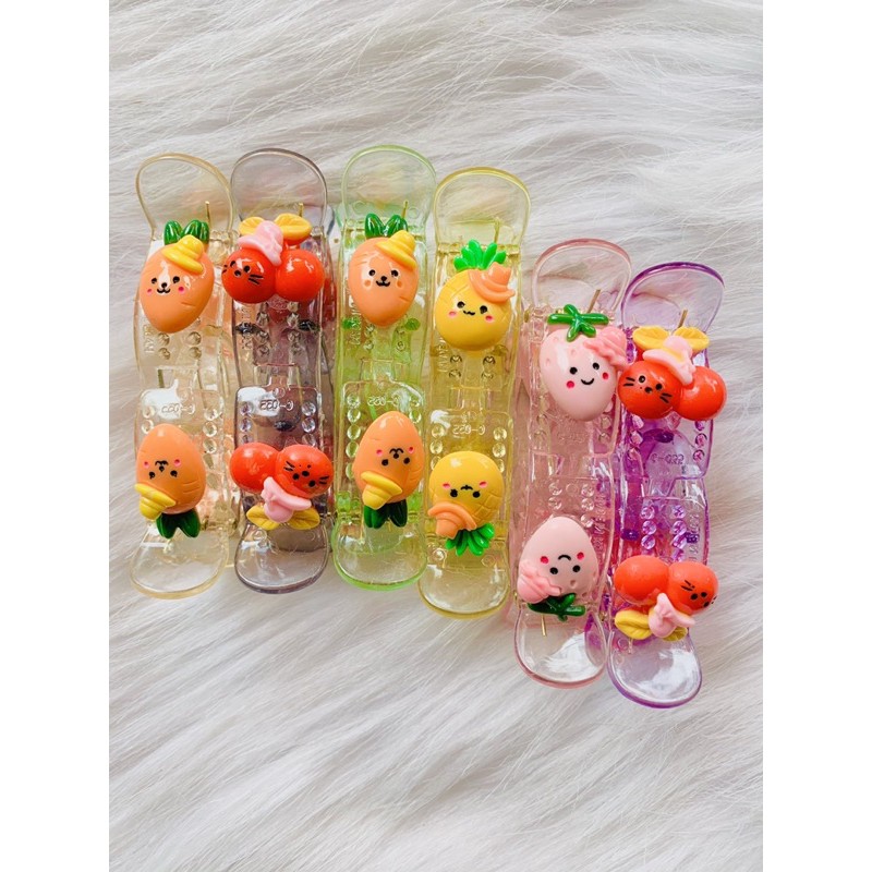 Lố 12 cái kẹp 3 răng nhiều hình